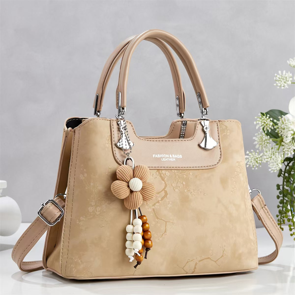 Multi-Compartment Bag with Pendant Details (9894)