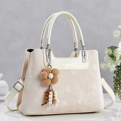 Multi-Compartment Bag with Pendant Detail (9895)