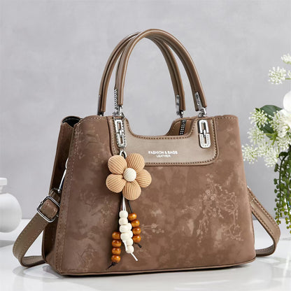 Multi-Compartment Bag with Pendant Detail (9895)