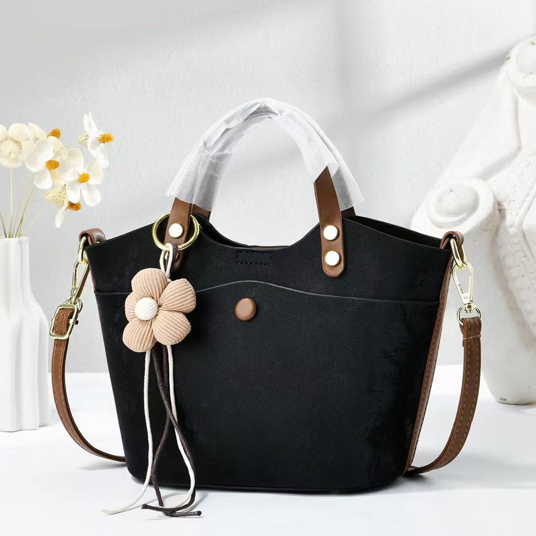 Women’s Mini Tote Bag with Flower Charm (9902)