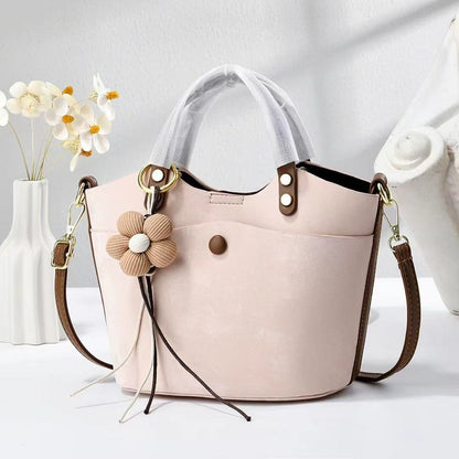 Women’s Mini Tote Bag with Flower Charm (9902)