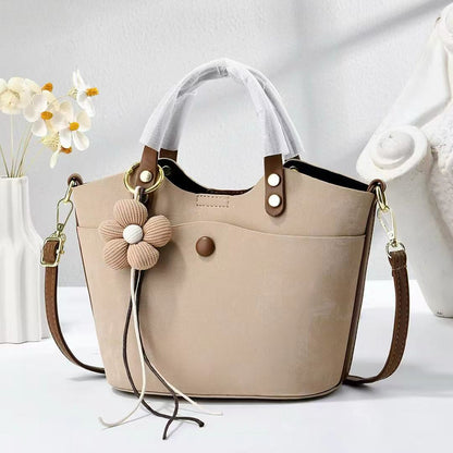 Women’s Mini Tote Bag with Flower Charm (9902)