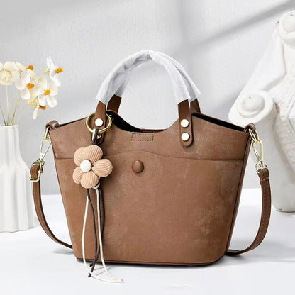 Women’s Mini Tote Bag with Flower Charm (9902)