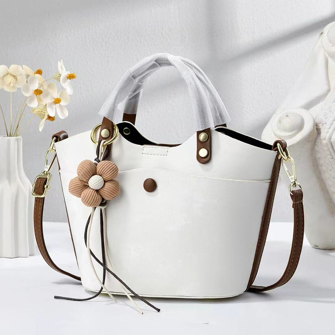 Women’s Mini Tote Bag with Flower Charm (9902)