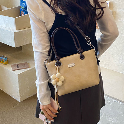 Women’s PU Mini Handbag with Flower Charm (9903)