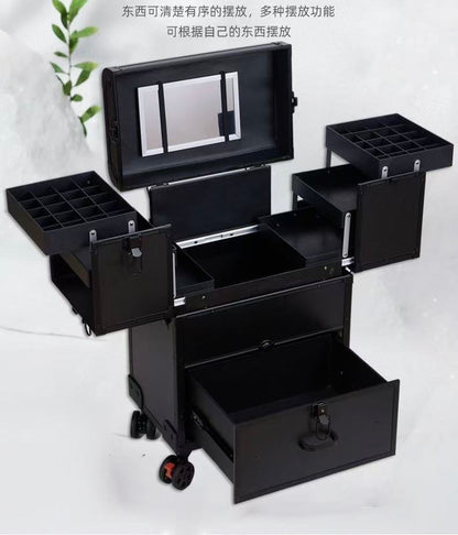 Professional Rolling Cosmetic Trolley &amp; Makeup Artist Case (6231)
