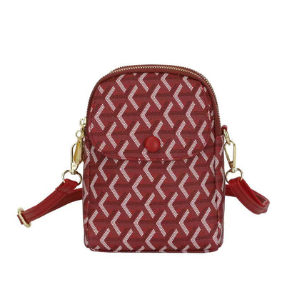 Mini Multi-Pocket Crossbody Bag with Detachable Strap (2036)