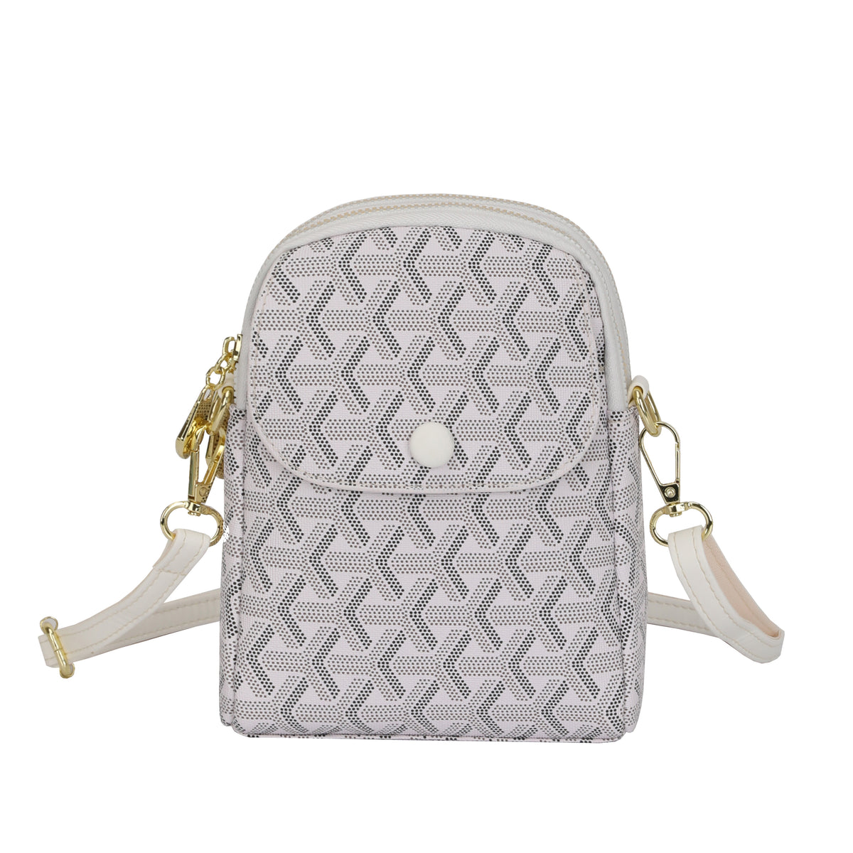 Mini Multi-Pocket Crossbody Bag with Detachable Strap (2036)