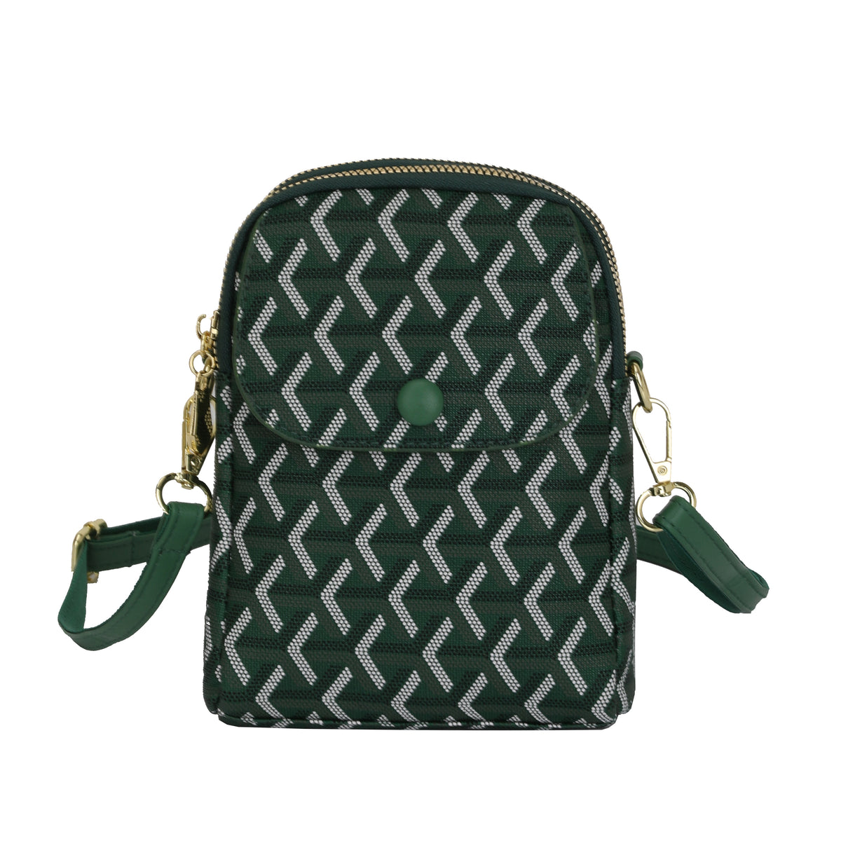 Mini Multi-Pocket Crossbody Bag with Detachable Strap (2036)