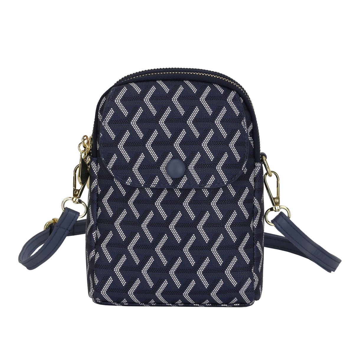 Mini Multi-Pocket Crossbody Bag with Detachable Strap (2036)