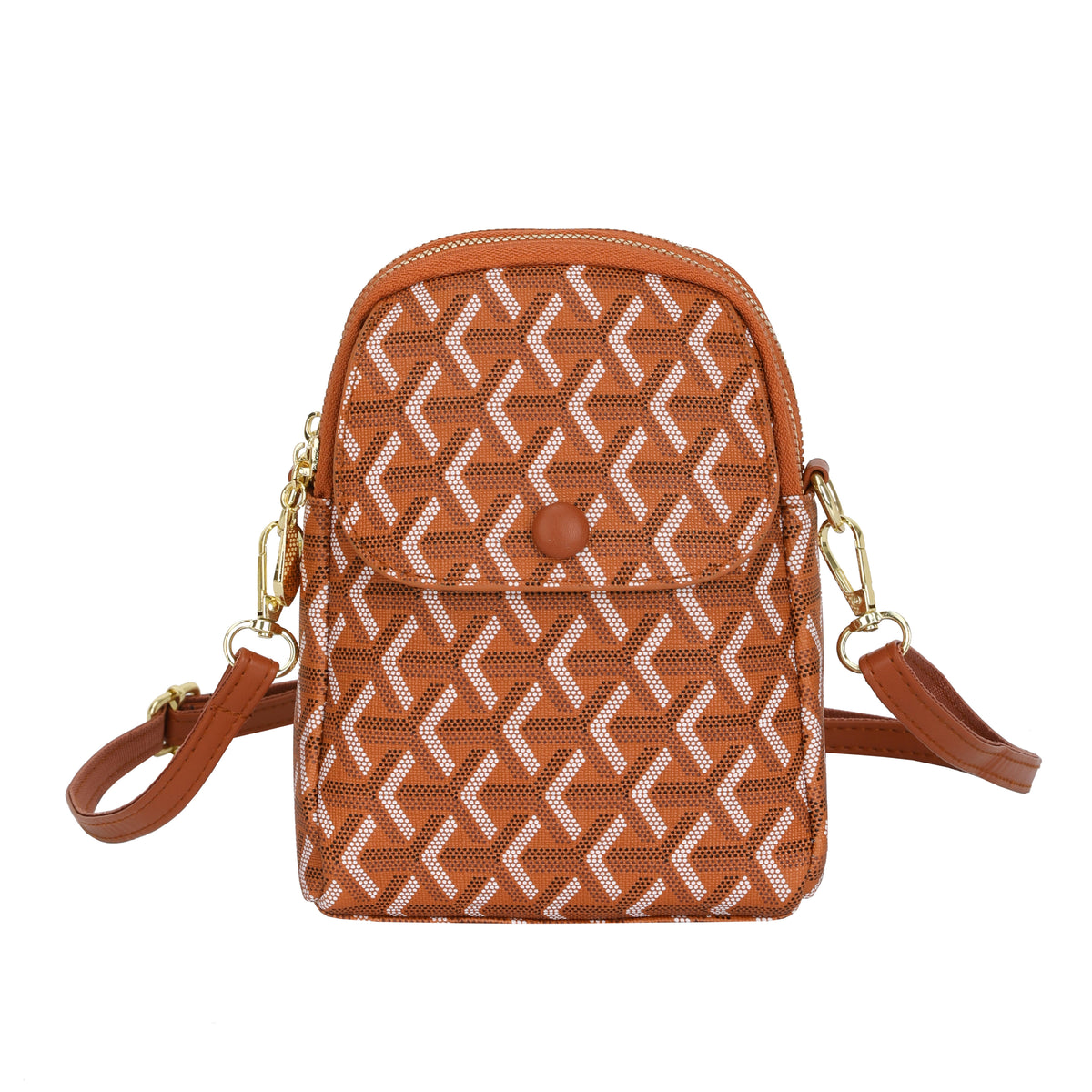 Mini Multi-Pocket Crossbody Bag with Detachable Strap (2036)