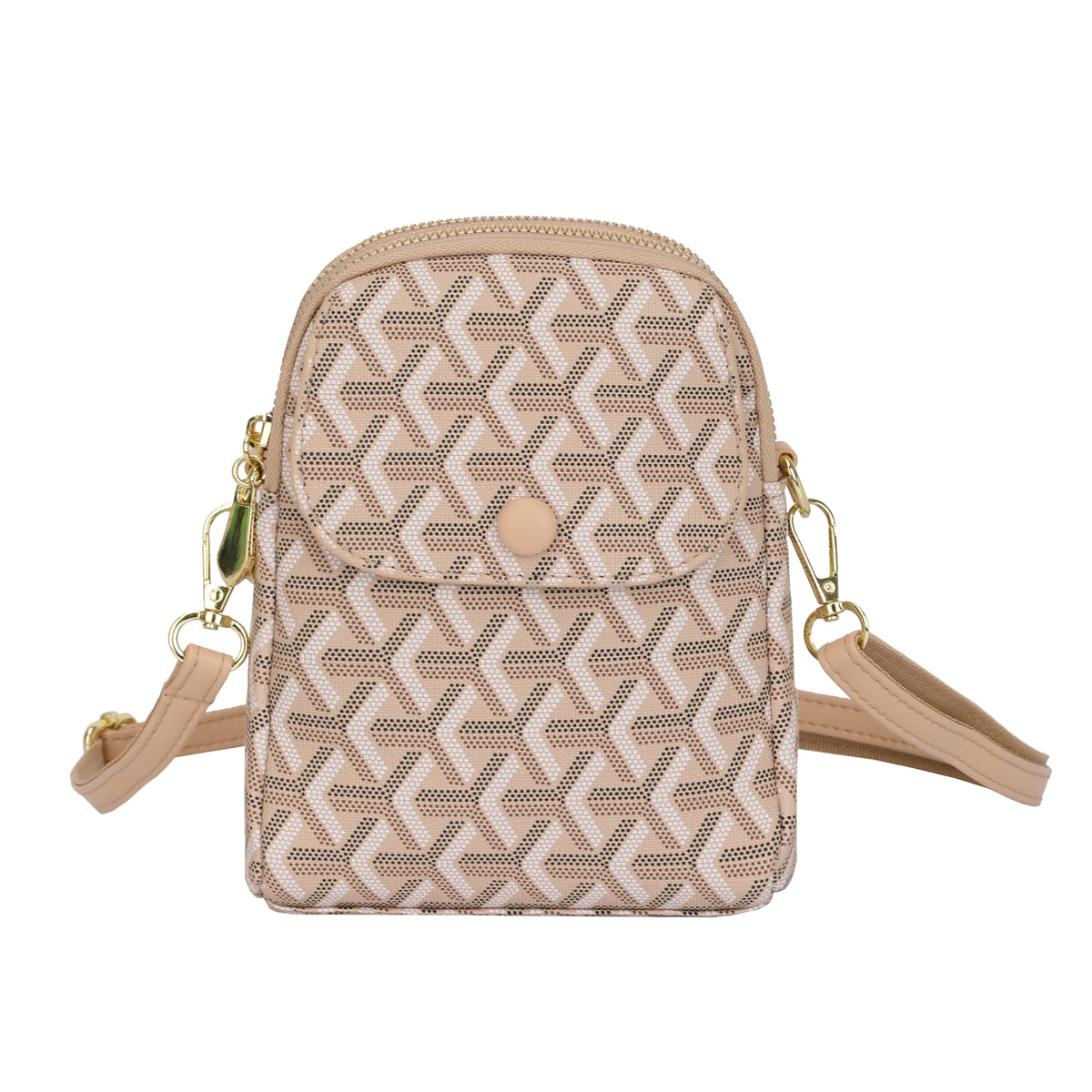 Mini Multi-Pocket Crossbody Bag with Detachable Strap (2036)