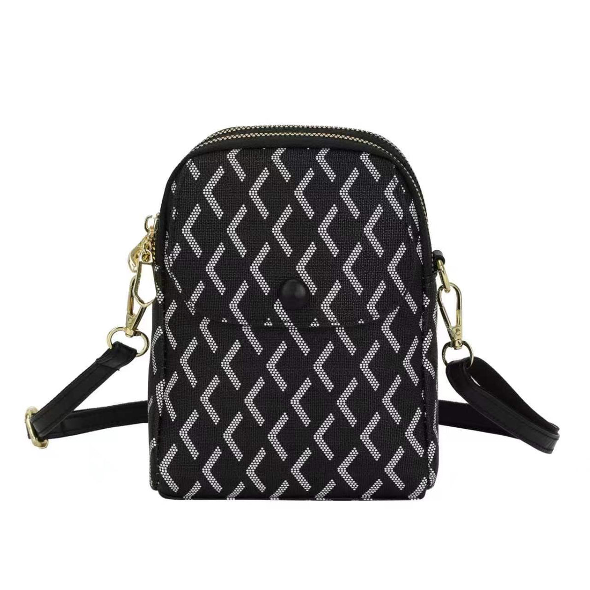 Mini Multi-Pocket Crossbody Bag with Detachable Strap (2036)