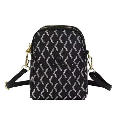 Mini Multi-Pocket Crossbody Bag with Detachable Strap (2036)