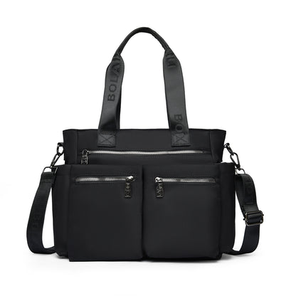 Women’s Microfiber Multi-Compartment Shoulder Bag (8195)