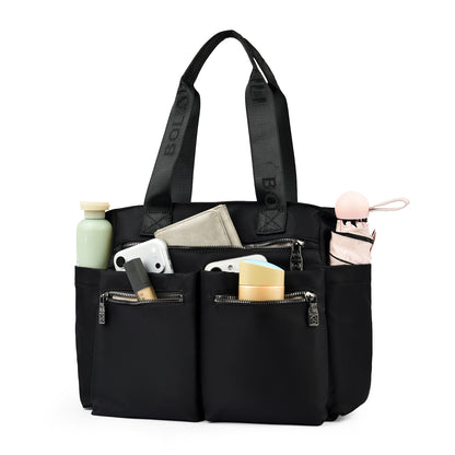 Women’s Microfiber Multi-Compartment Shoulder Bag (8195)