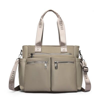Women’s Microfiber Multi-Compartment Shoulder Bag (8195)
