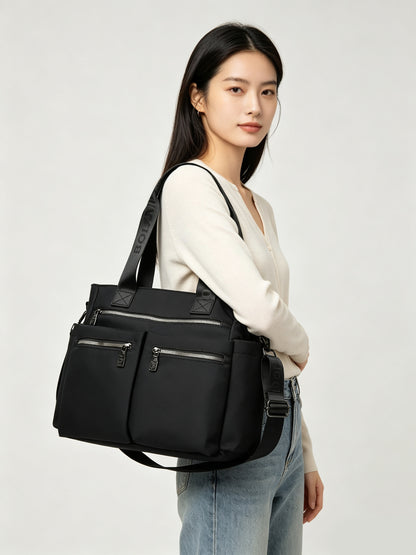 Women’s Microfiber Multi-Compartment Shoulder Bag (8195)