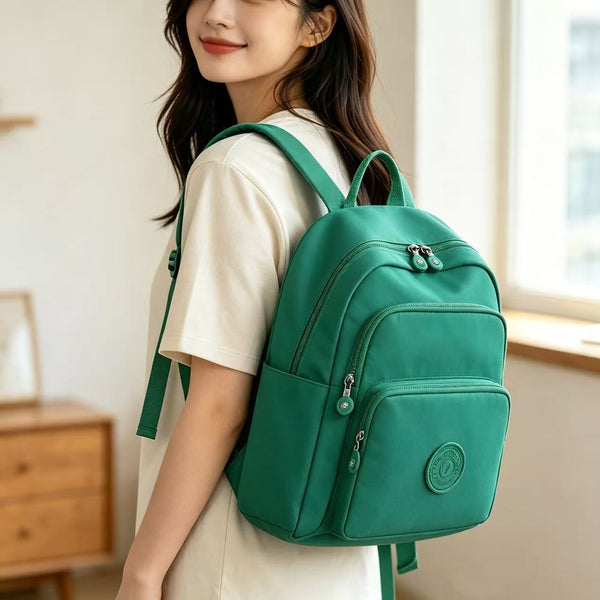 Soft Cotton Multi-Pocket Casual Travel Backpack ( 8881)