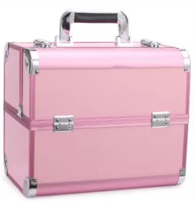 Professional Multi-Tier Nail &amp; Makeup Train Case with Lock (7715)