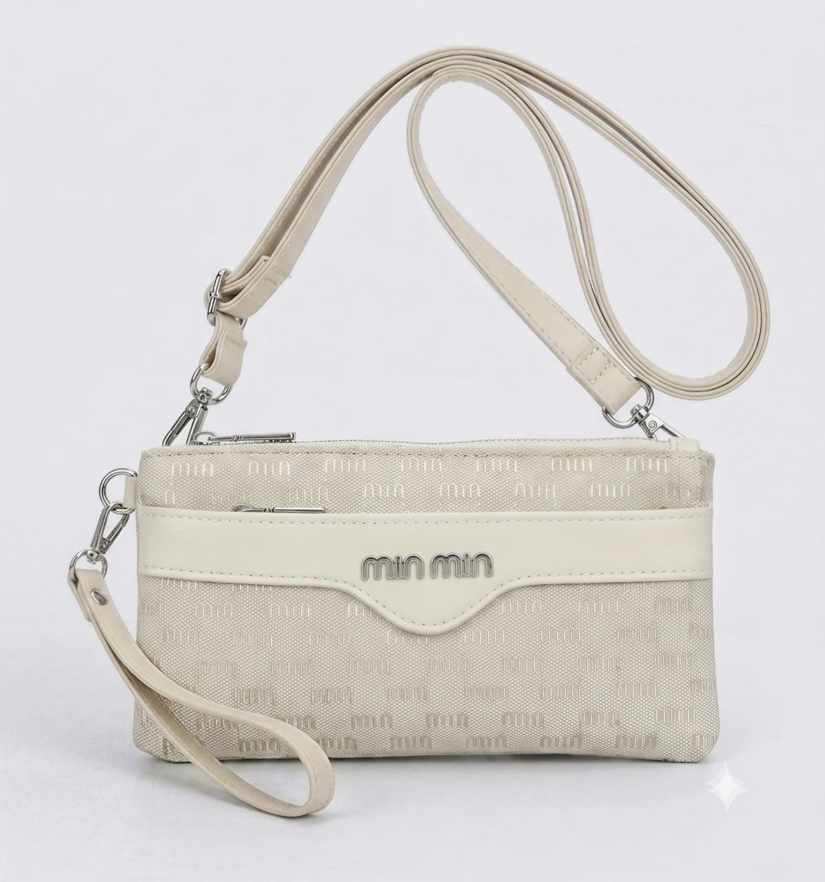 Monogram Multi-Pocket Shint Clutch &amp; Crossbody Wallet (9815)