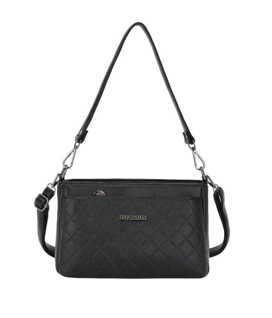 Multi-Pocket Embossed PU Shoulder &amp; Crossbody Bag (8076)