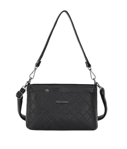 Multi-Pocket Embossed PU Shoulder &amp; Crossbody Bag (8076)