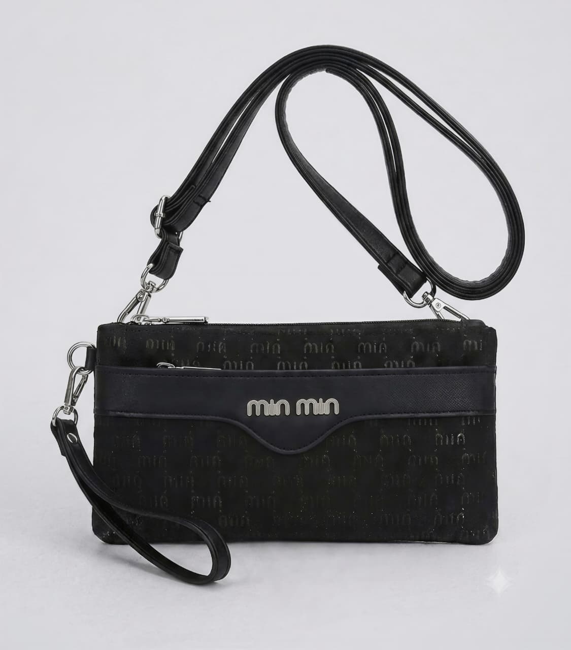 Monogram Multi-Pocket Shint Clutch &amp; Crossbody Wallet (9815)