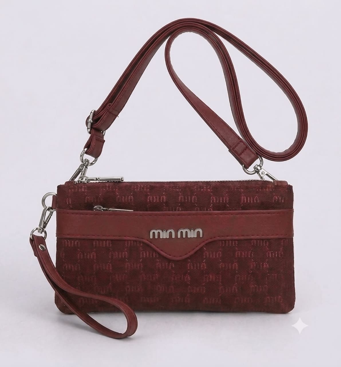 Monogram Multi-Pocket Shint Clutch &amp; Crossbody Wallet (9815)