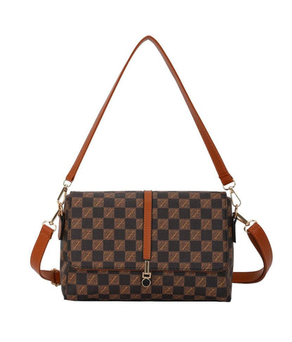 Chic Monogram Print Convertible Handbag &amp; Crossbody (8030)