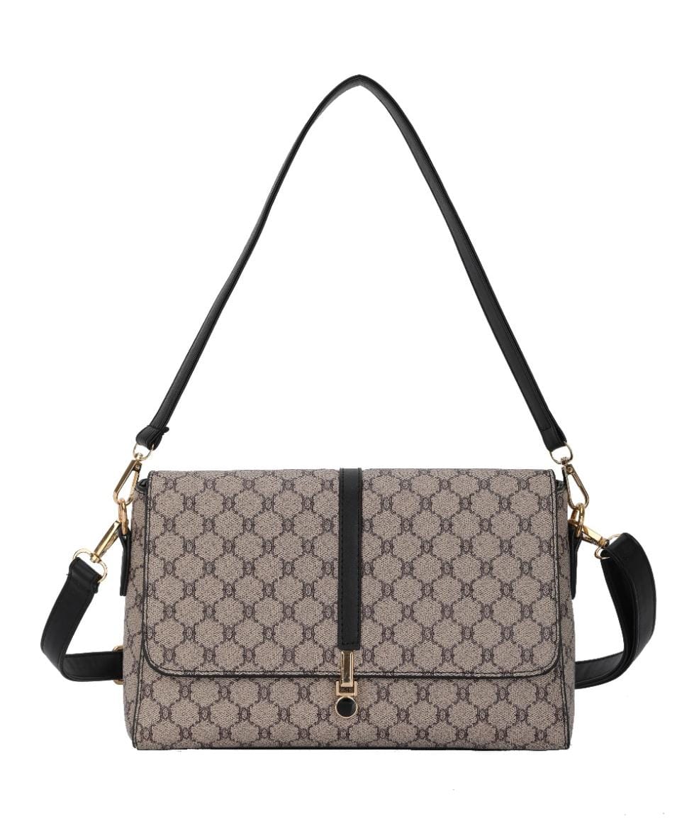 Chic Monogram Print Convertible Handbag &amp; Crossbody (8030)