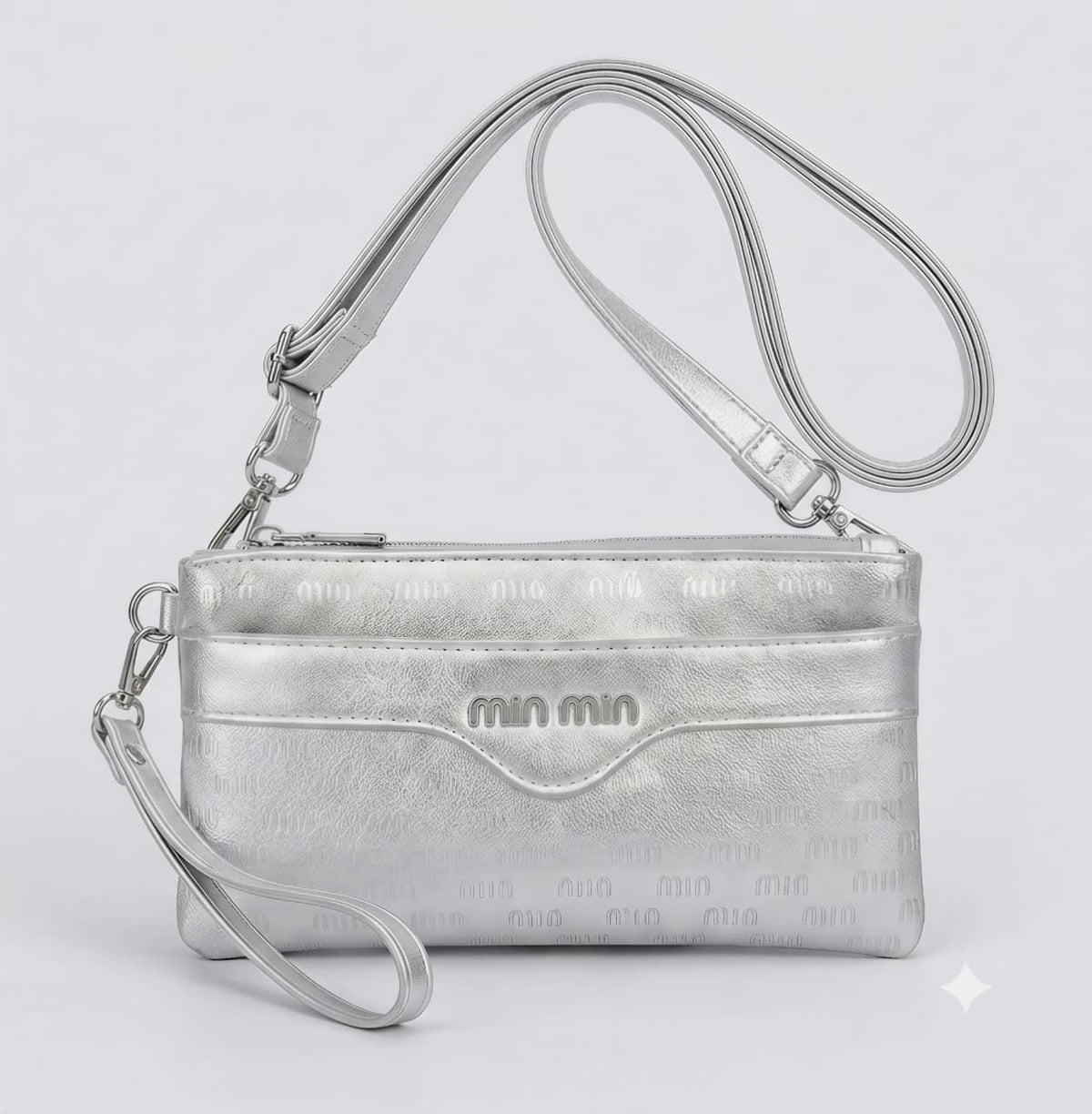 Monogram Multi-Pocket Shint Clutch &amp; Crossbody Wallet (9815)