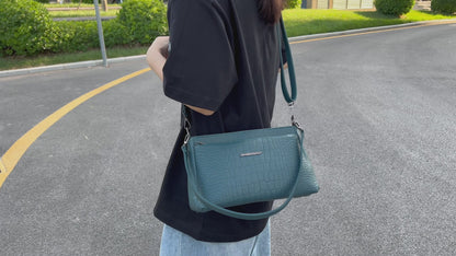 Elegance Texture Chic Convertible Handbag &amp; Crossbody (8107)